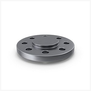 3D Round Flange Steel New V5 PBR model