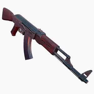 3D Low-Poly AK-47 model