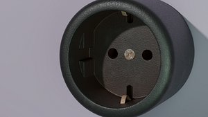 3D Retro Electric Socket