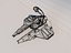 Sci-fi aircraft spaceship design