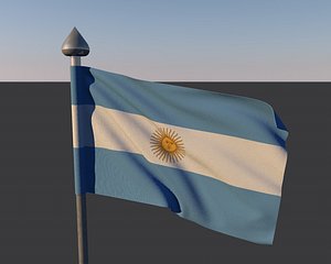 3d model flag argentina