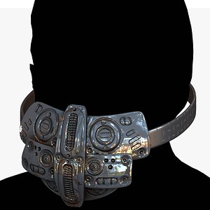 Gas mask respirator scifi futuristic 3d
