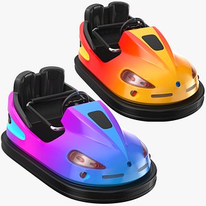 Two Detailed Bumper Cars 3D model