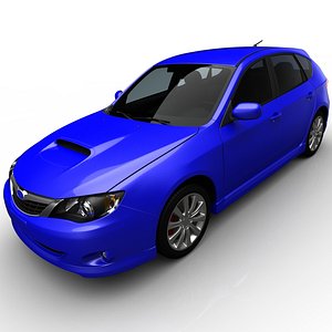 3d subaru impreza wrx model