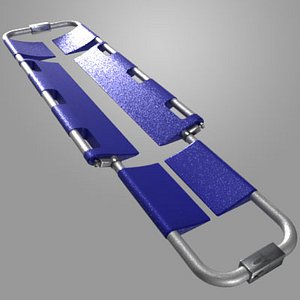orthopedic scoop stretcher 3d model