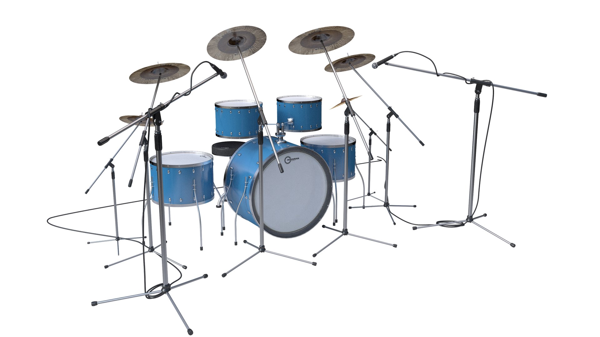 Drum Set 3D Model - TurboSquid 1573335