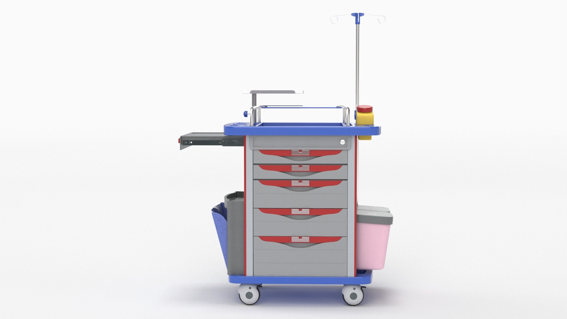 3D Model MS3C-500T, Lite Emergency Crash Medication Cart - TurboSquid ...