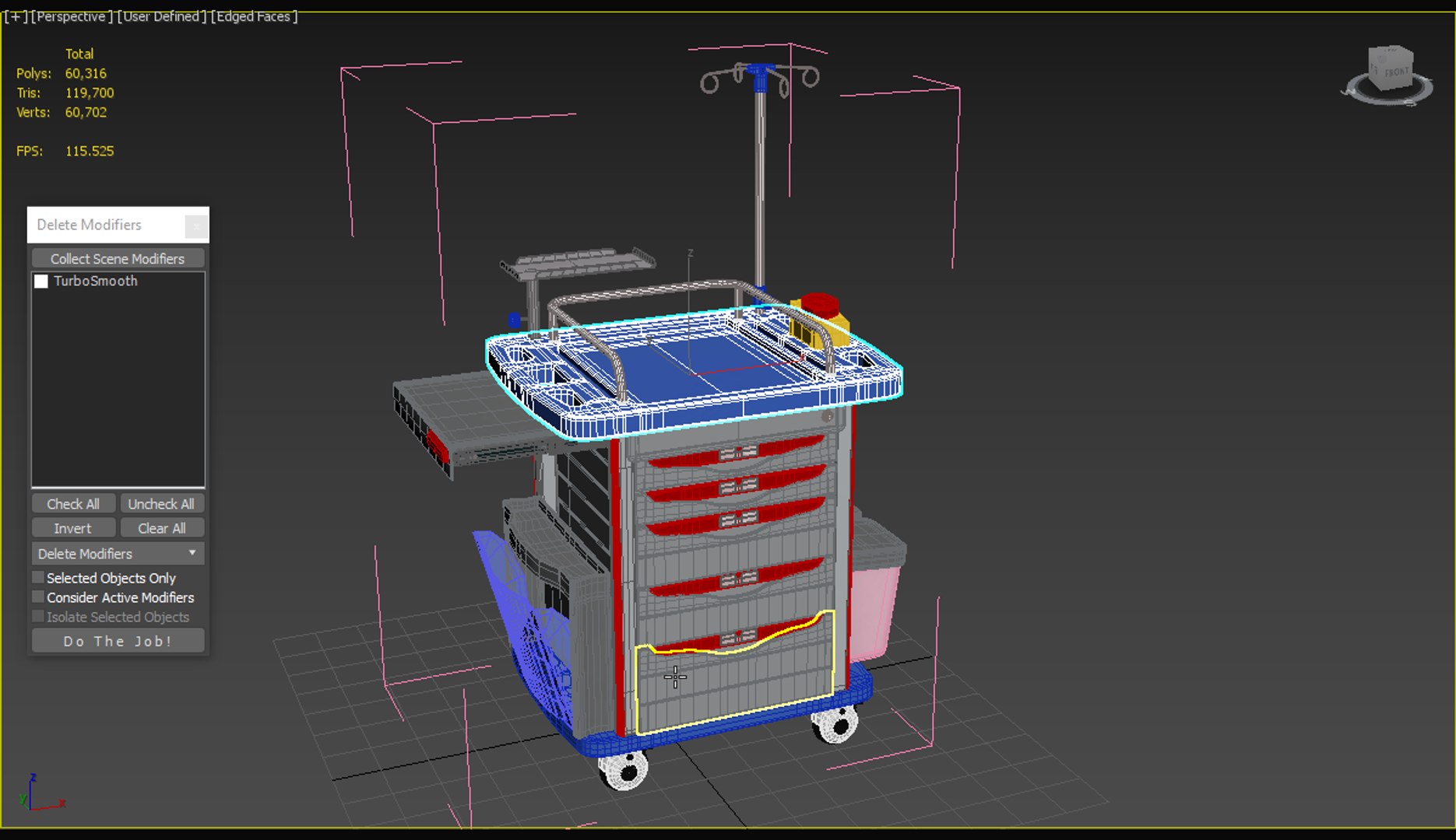 3D Model MS3C-500T, Lite Emergency Crash Medication Cart - TurboSquid ...