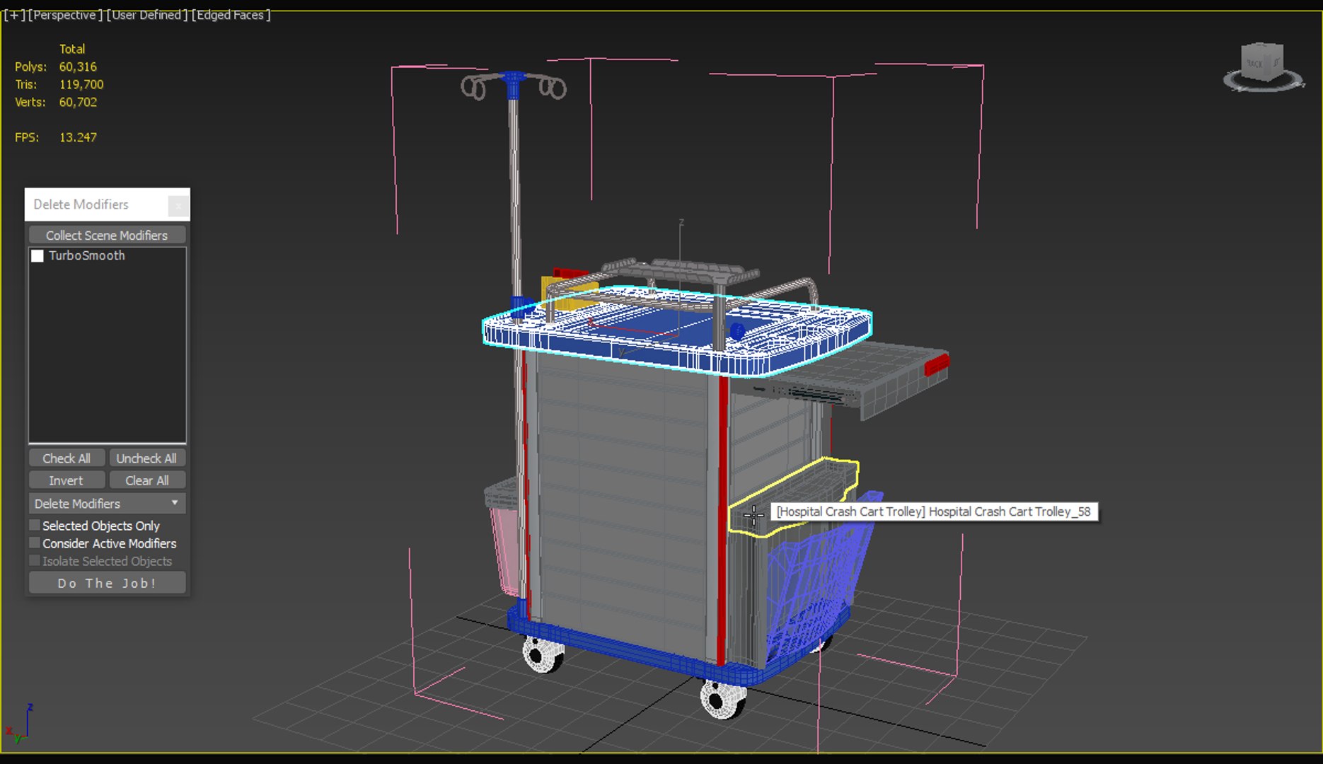 3D Model MS3C-500T, Lite Emergency Crash Medication Cart - TurboSquid ...
