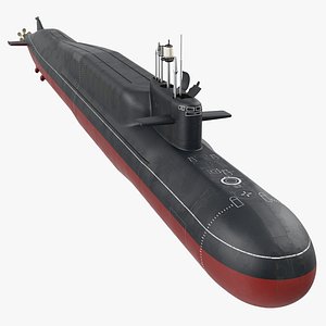 3D russian nuclear strategic submarine