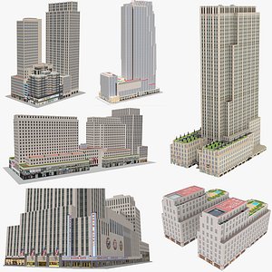 3D Rockefeller Center New York Building Collection
