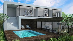 villa forest 3D model
