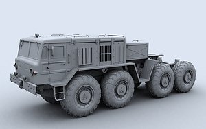 3d maz 537 towing truck