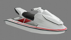 Lowpoly Jetski 3D model