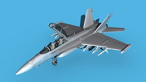 3D Boeing FA-18F Super Hornet V00 model