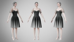 3D Dress 09 Charleston Green