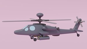 3D Boeing AH-64 Apache Helicopter model