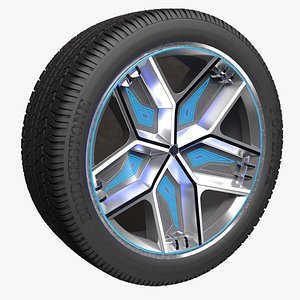 3D wheel alloy car model