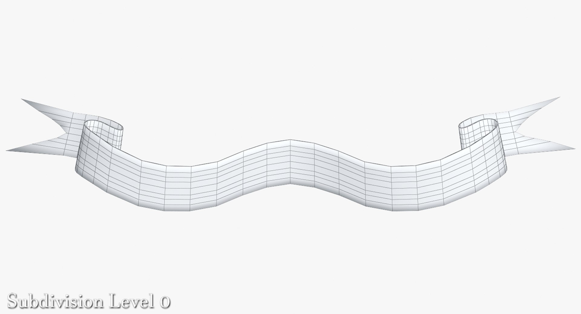3d Model Banner Ribbons
