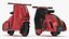Konzept Elektroroller Vespa 98 Rot