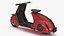 Konzept Elektroroller Vespa 98 Rot