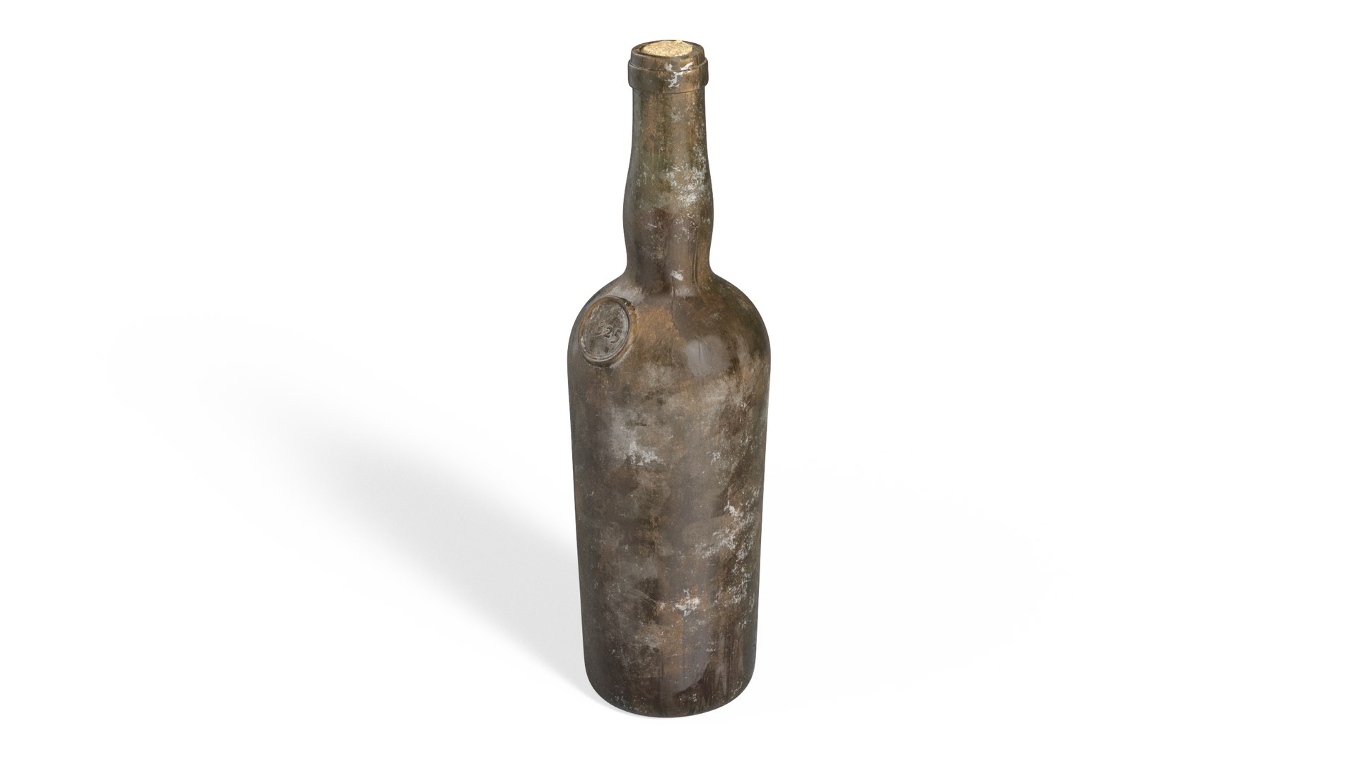 Antique Wine Bottle Old 3D model preview