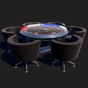 scifi poker table 3D model