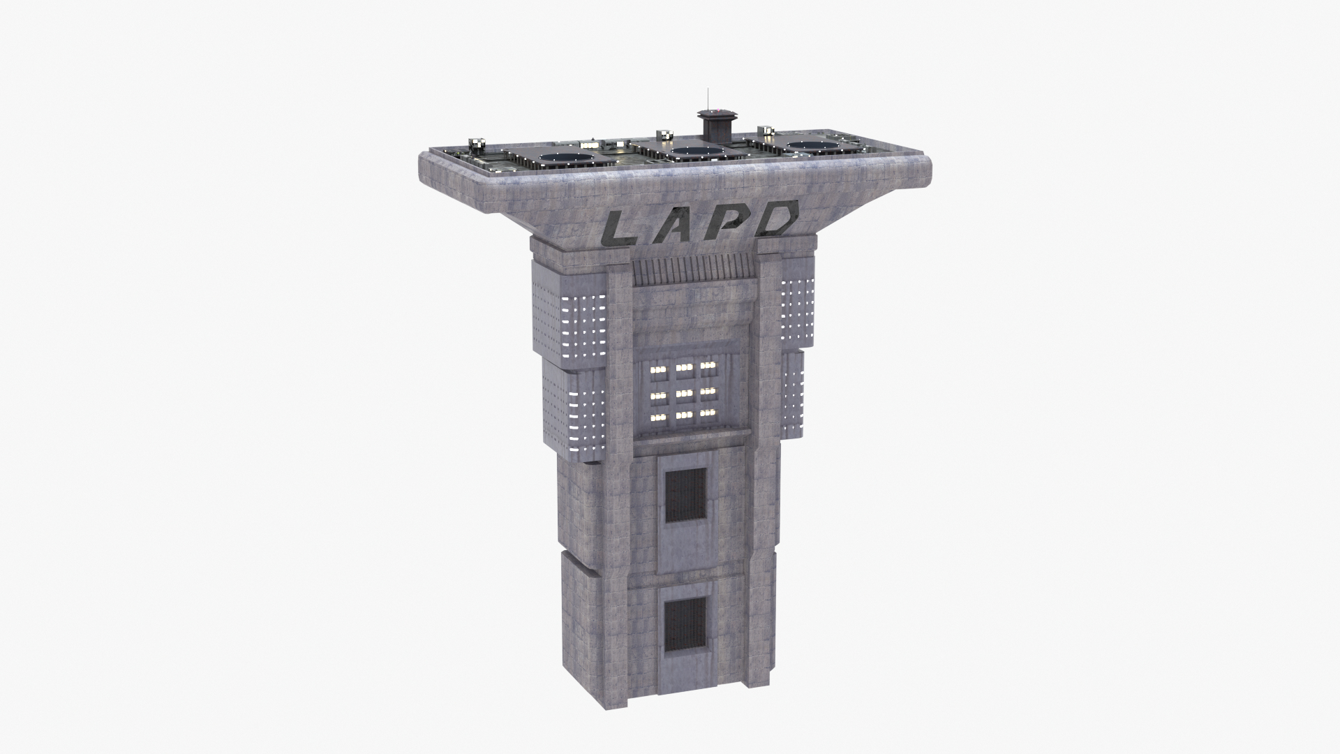 LAPD Bladerunner Building Cyberpunk Model - TurboSquid 1716503
