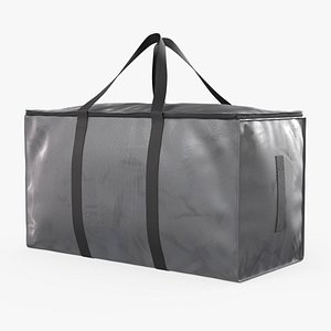 Extra Large Moving Storage Bag with Zipper Grey 3D model