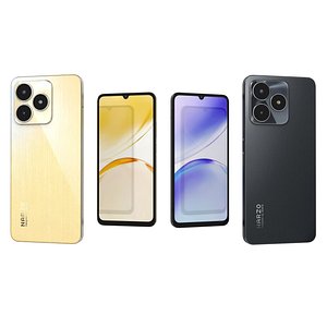 3D model Realme Narzo N53 Black And Yellow Low Poly