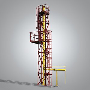 Tower gas distribution station 3D
