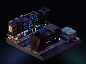 Cyberpunk Street 3 3D model