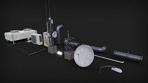 Roof and Wall props for Buildings 3D model