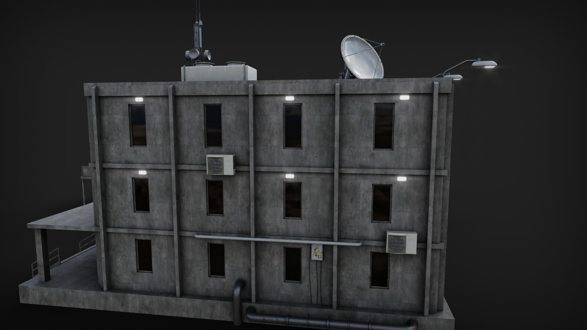 Roof And Wall Props For Buildings 3D Model - TurboSquid 2149756