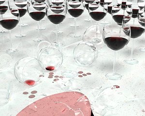 3d model wine glasses