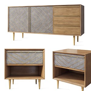 Dresser nightstand Toshi Atkin and Thyme 3D model