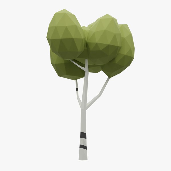 Cartoon birch tree model - TurboSquid 1381247