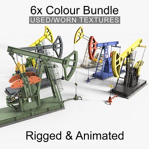 Generic Oil Pump Jack Used Worn - 6 Colour variations