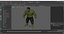 Hulk Threatening Pose Fur for Maya