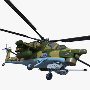 Combat Helicopter Mi-28 Rigged 3D model