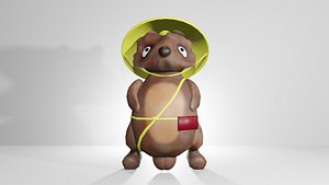 3D raccoon-Tanuki