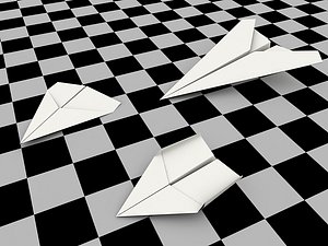 3d paper airplane