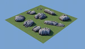 pack rocks 3D model