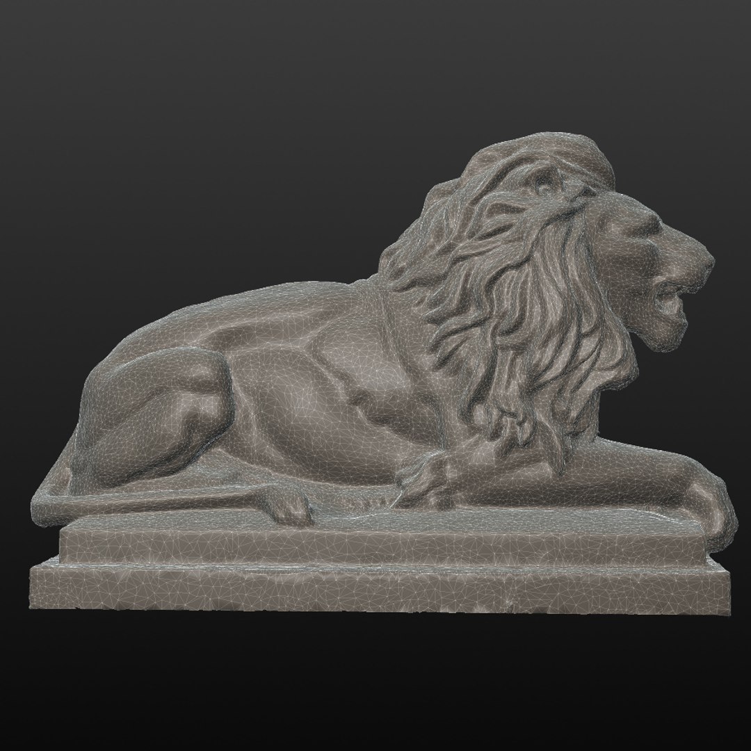 lion statue 3d model        
        <figure class=