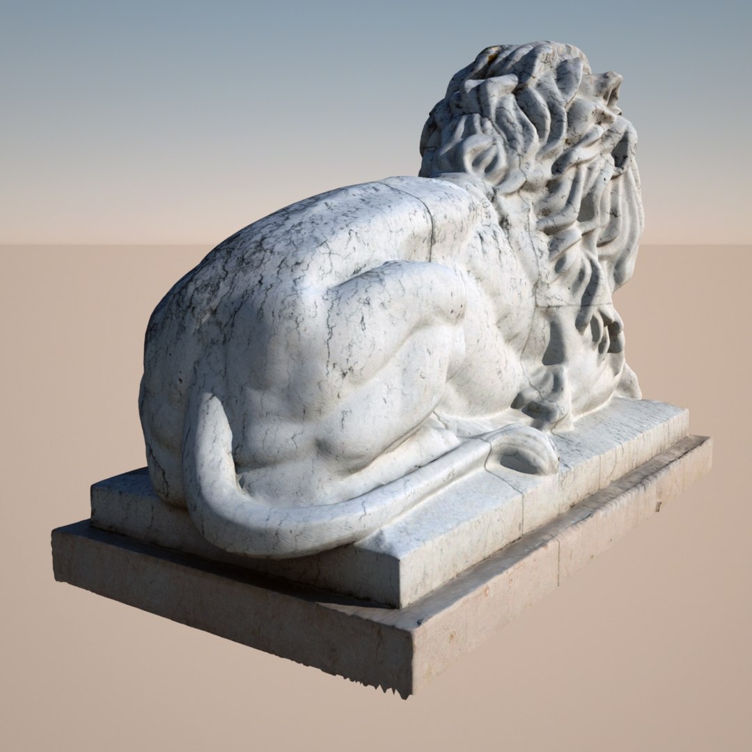 3d Lion Statue Model   L3 