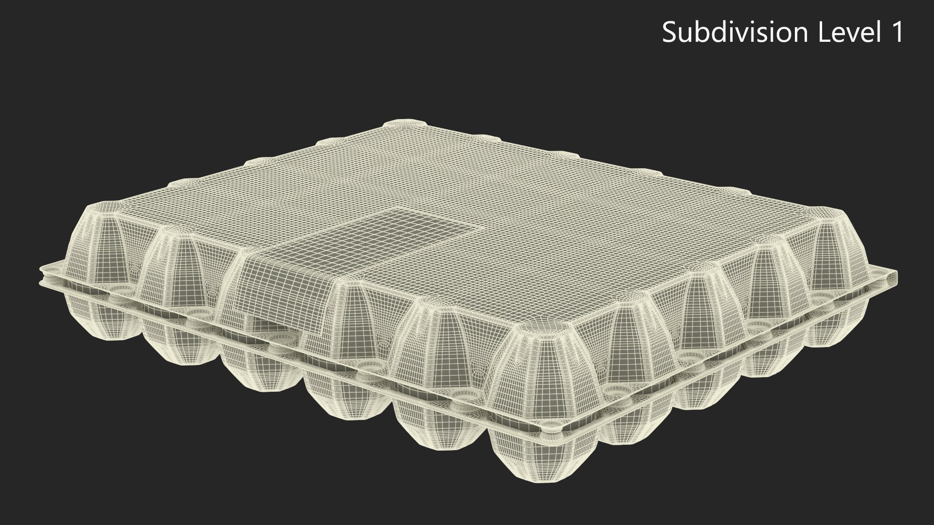 Egg Plastic Packaging With Label And White Eggs 3D Model - TurboSquid ...