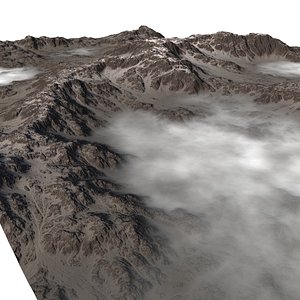 snowy valley 3D model