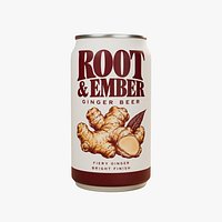 Standard Beverage Can with Ginger Beer Label and Studio
