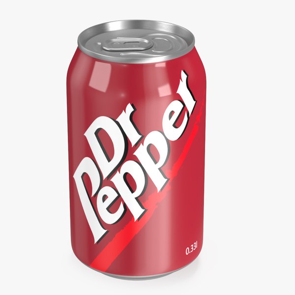 Erfrischendes kohlensäurehaltiges Getränk Dr Pepper 033l 3D-Modell ...