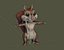 Pacote de modelos 3D de animais animados de desenhos animados 3